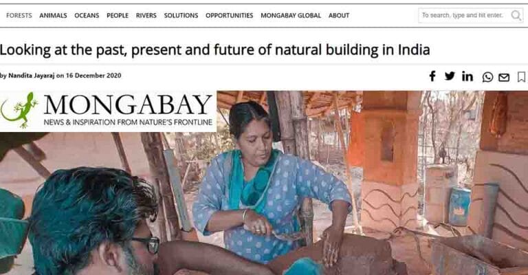 Mongabay India: Looking at the past, present and future of natural building in India, by Nandita Jayaraj