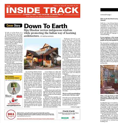 Thannal natural building in the news — Indian media feature 4