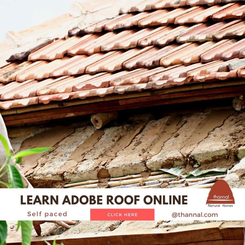 Natural Building online course for studying flat adobe roofing methods